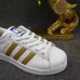 Superstar Casual Shoes Shell Straight Shoes-White/Gold