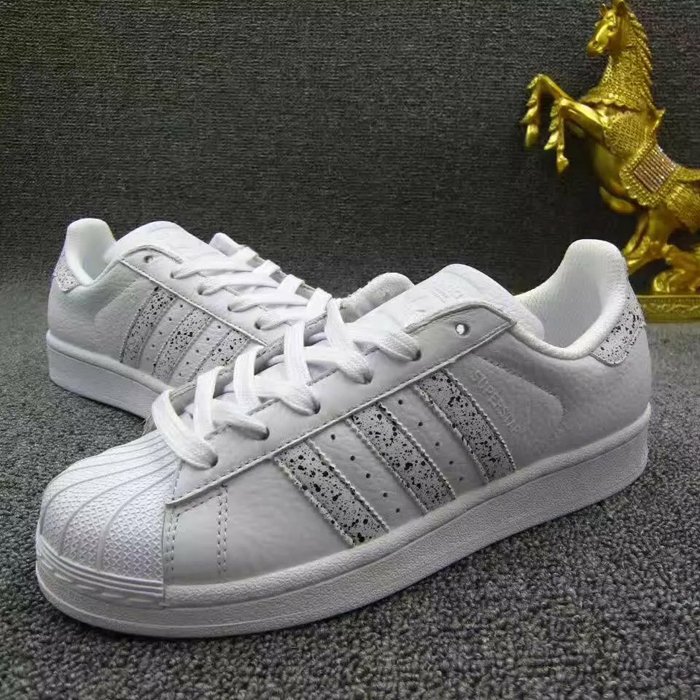 Superstar Casual Shoes Shell Straight Shoes-White/Black spots