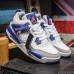 AIR JORDAN 4 RETRO AJ4 Basketball Shoes-White/Blue_19195