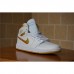 Jordan 1 Series AJ1 Running Shoes-White/Gold_38679