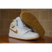 Jordan 1 Series AJ1 Running Shoes-White/Gold_38679