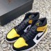 Air Jordan 1 MID "Yellow TOE" Running Shoes-Yellow/White_23213