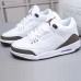 Air Jordan 3 AJ3 Running Shoes-White/Brown_21640