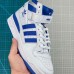 Adidas Forum Mid Running Shoes-White/Blue_60738