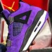 Exclusive Travis Scott X Jordan Brand Air Jordan 4 Running Shoes-Purple/Black