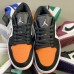 Crossover Air Jordan 1 Retro Low AJ1 Running Shoes-Black/Orange-5387757