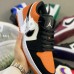 Crossover Air Jordan 1 Retro Low AJ1 Running Shoes-Black/Orange-5387757