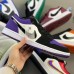 Crossover Air Jordan 1 Retro Low AJ1 Running Shoes-Black/Purple-6216352