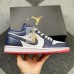 Air Jordan 1 Low Running Shoes-Navy Blue/White-9449068