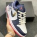 Air Jordan 1 Low Running Shoes-Navy Blue/White-9449068