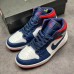 Air Jordan 1 Mid Jordan Brand Running Shoes-Navy Blue/White-7259458