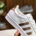 Adidas Superstar Running Shoes-White/Gold-3359090