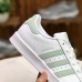 Adidas Superstar Running Shoes-White/Green-9035509