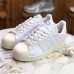 Adidas Superstar Running Shoes-All White-7948360