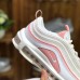 Air Max 97 Bullet Running Shoes-White/Pink-9123302