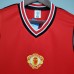 Retro M-U 85/86 Manchester United home Red version short sleeve training suit-9650085