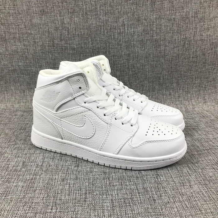 Air Jordan 1 AJ1 High Help Runing Shoes-All White_69279