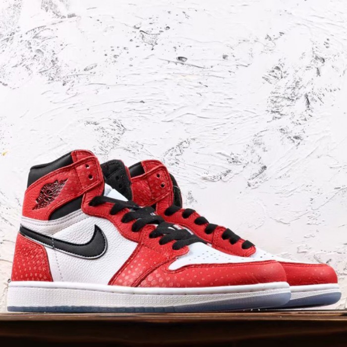 Air Jordan 1 AJ1 Origin Story Basketball Shoes-Red/White_32934