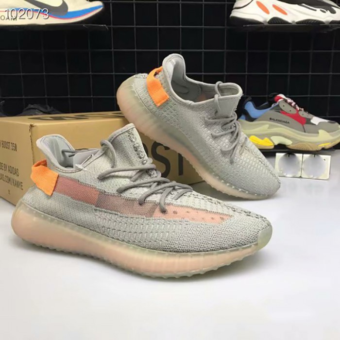 X Kanye YEEZY BOOST 350 Runing Shoes-Gray/Orange_98990