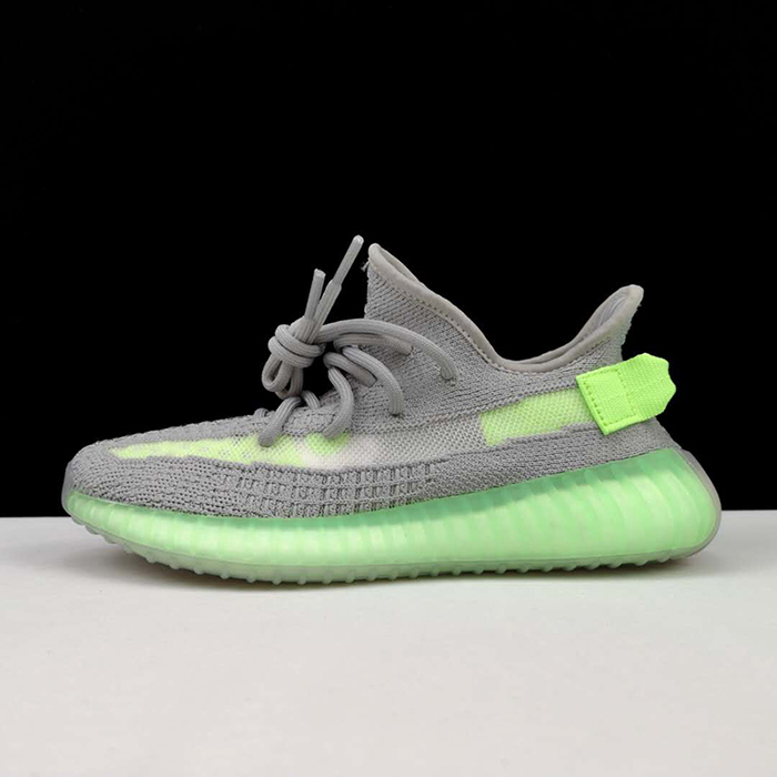 Kanye Yeezy 350 V2“Static”Boost Running Shoes-Gray/Green_56322