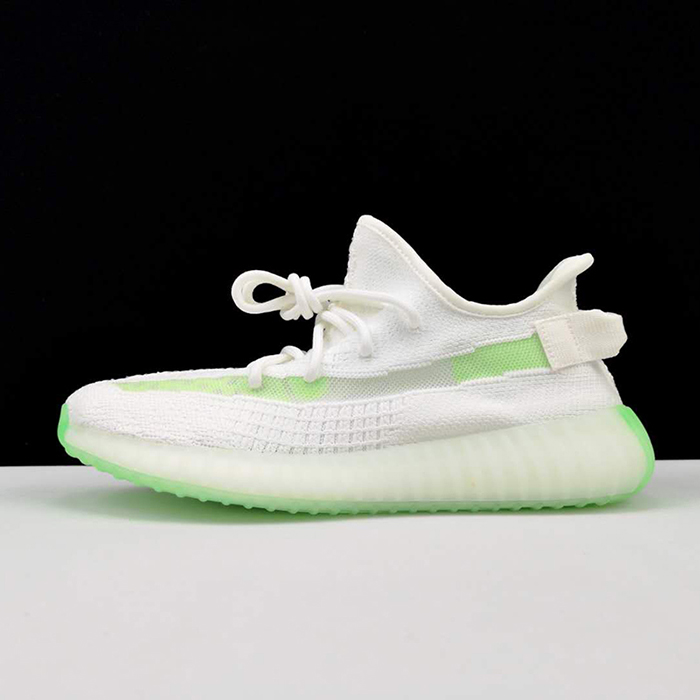 Kanye Yeezy 350 V2“Static”Boost Running Shoes-White/Green_75660