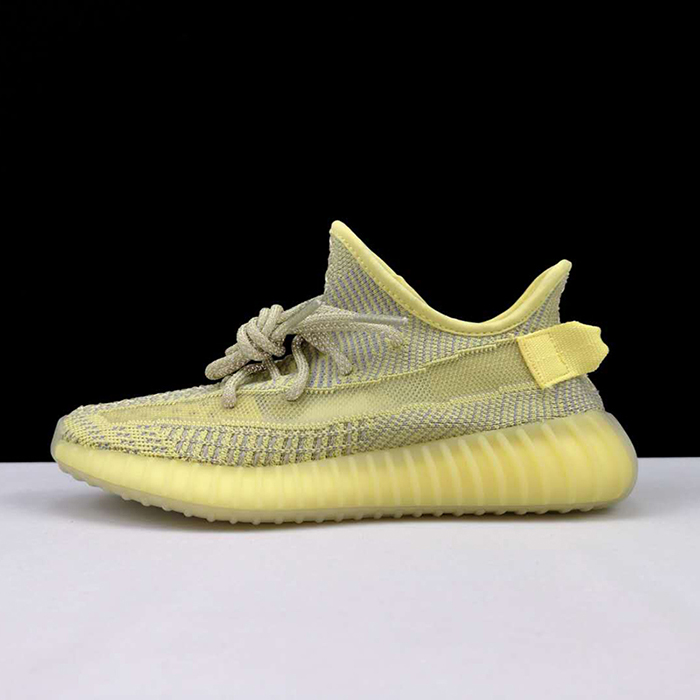 Kanye Yeezy 350 V2“Static”Boost Running Shoes-Gray/Yellow_85068