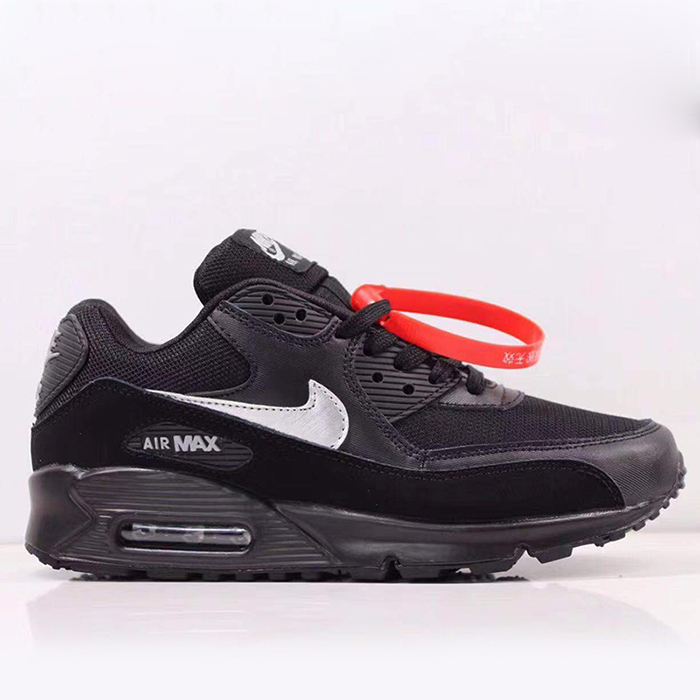 AIR Max 90 Running Shoes-Black/White_27258