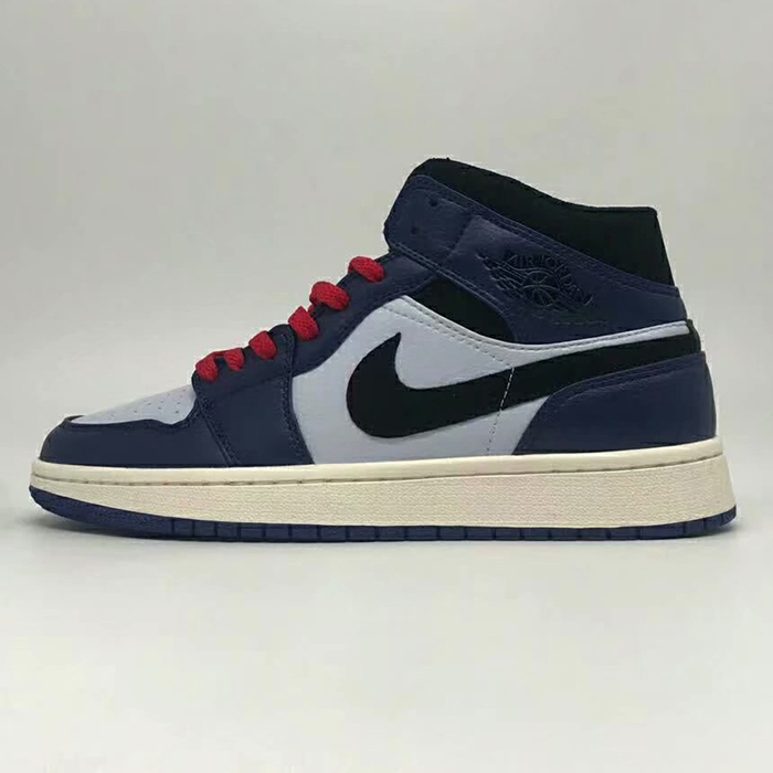 AIR‎ JORDAN 1 LOW‎ OG Running Shoes-Navy Blue/White_64544