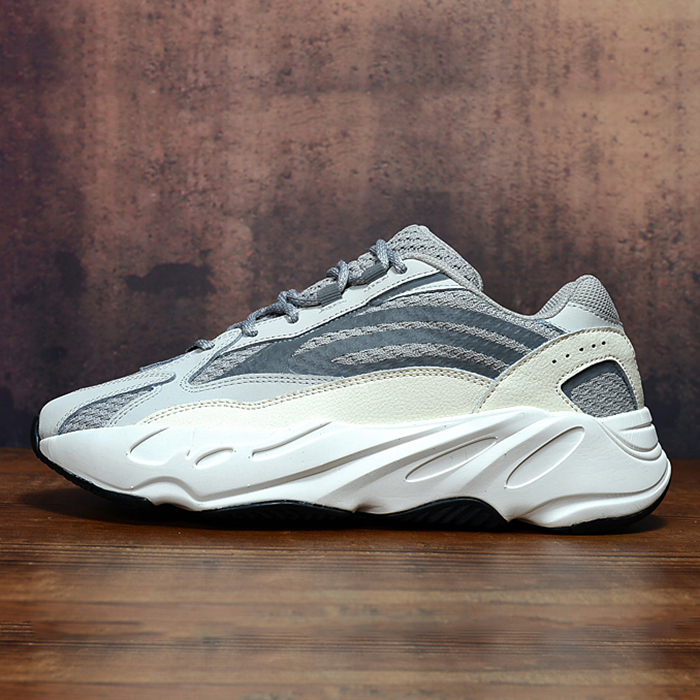 YEEZY BOOST 700 "Salt" Retro Clunky Sneaker ulzzang ins Running Shoes-White/Gray_72924