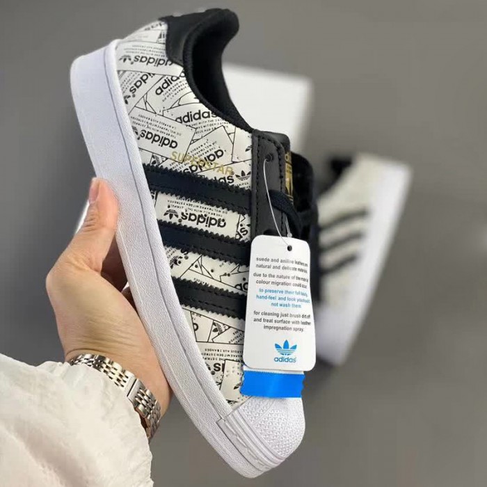 Adidas Superstar 5D Running Shoes-Black/White_72665