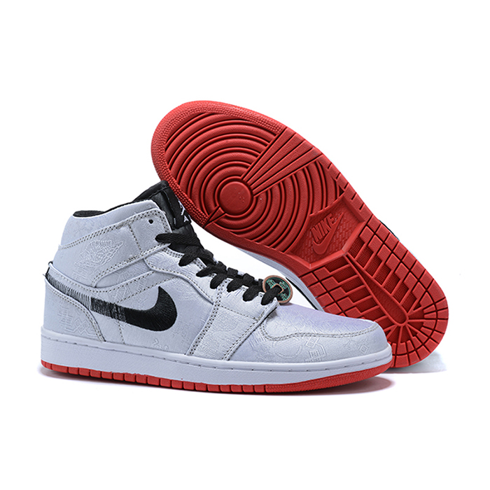 Crossover Jordan Air Series AJ1 Running Shoes-Silver/Black-3132967