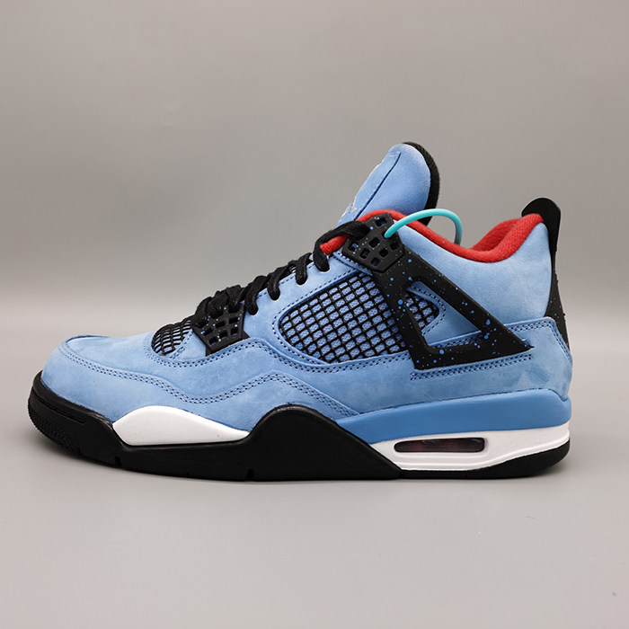 Air Jordan 4 AJ4 Retro Running Shoes-Blue/Black-2980200