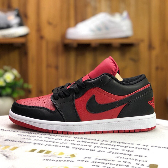 AJ1 Jordan 1 Low "GYM RED/BLACK-WHITE AJ1 Running Shoes-Red/Black-7763027