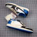 Fragment x Travis Scott x Air Jordan 1 Low Running Shoes White Blue 8211354