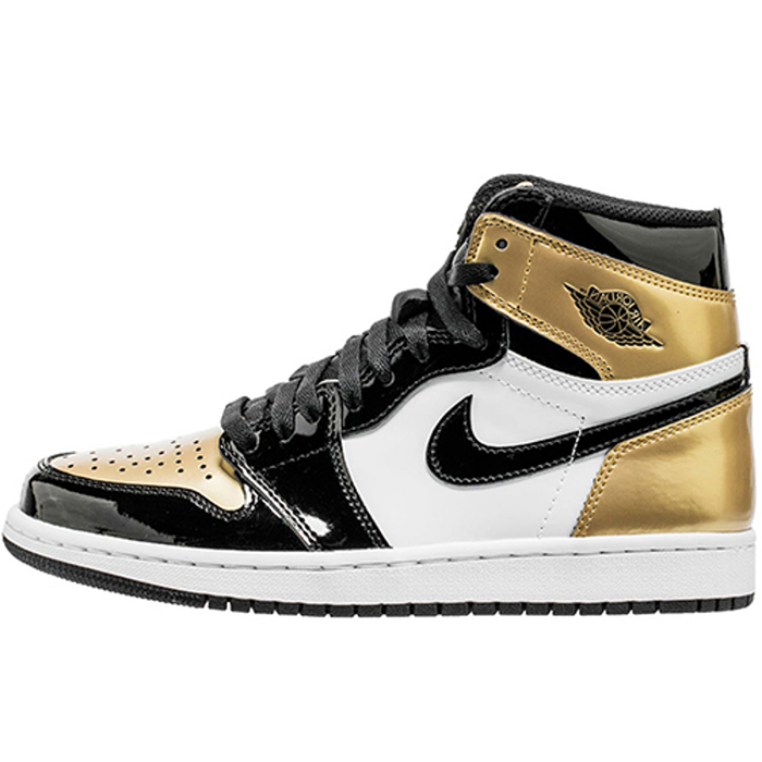 Crossover Jordan AIR JORDAN AJ1 Running Shoes Gold Black 3027388