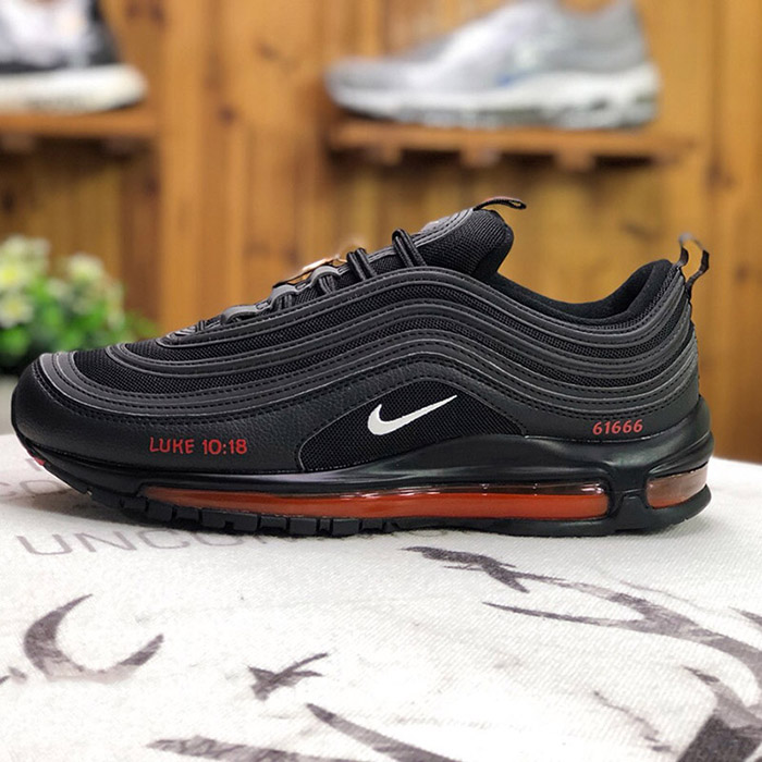 AIR MAX 97 Bullet Running Shoes Black Red 2825329