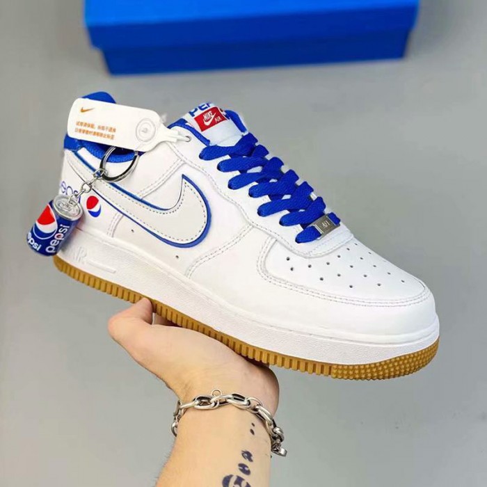 Air Force1 Low AF1 Running Shoes White Blue 7450846