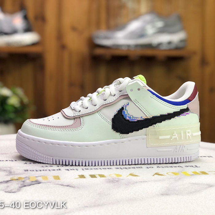 AF Air Force 1 AF1 Women Running Shoes Green White 7794282