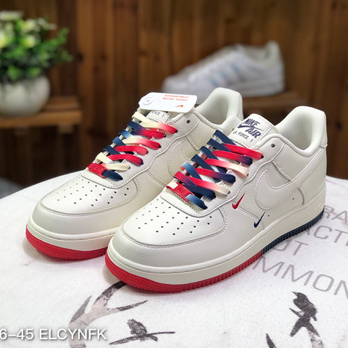 Air Force 1 Low 07 AF1 Running Shoes White Red 2062863