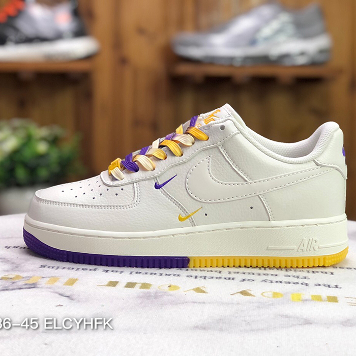 Air Force 1 Low 07 AF1 Running Shoes White Purple 4697554