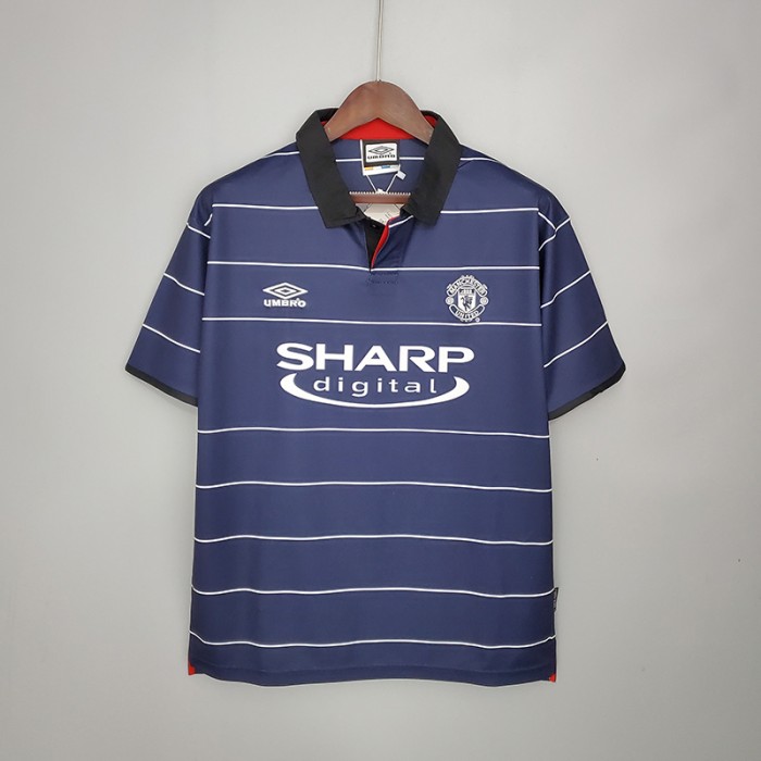 Retro Manchester United M-U99/00 away version short sleeve training suit