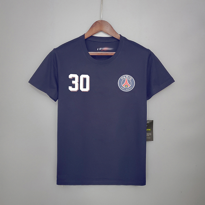 Paris Saint Germain PSG Messi 30 Short sleeve T shirt Navy Blue 7894788