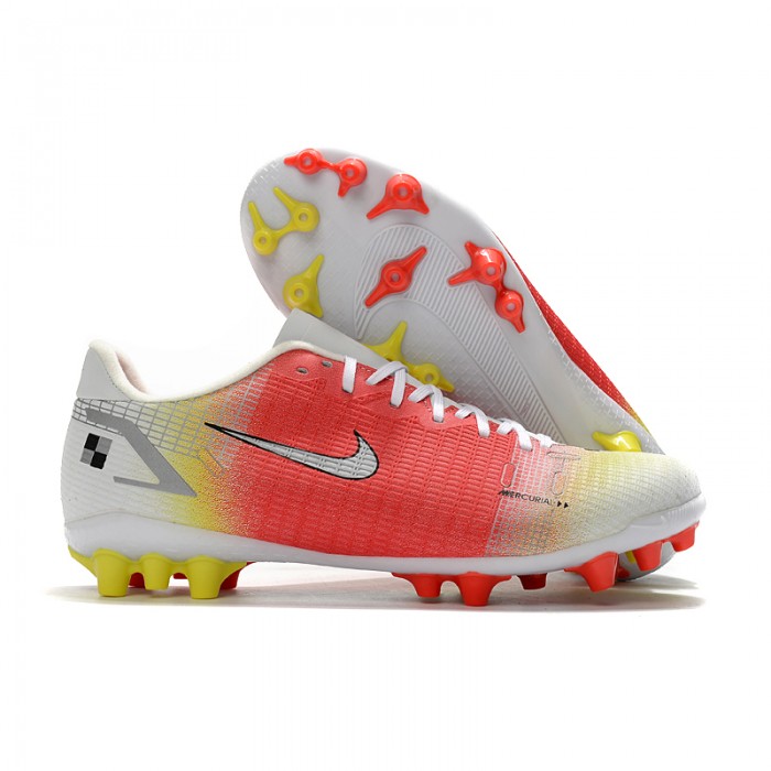 Vapor 14 Academy AG Soccer Shoes White Red-3591867