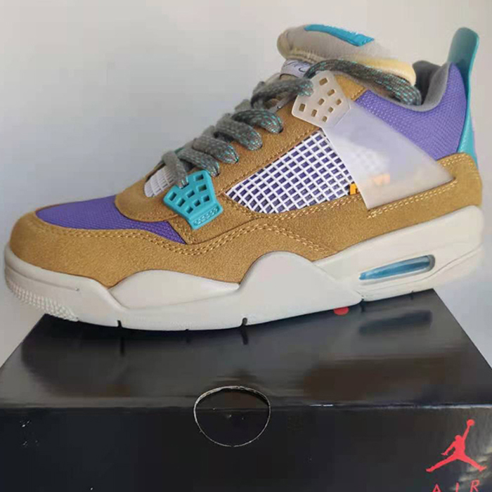 Air Jordan 4 AJ4 Retro High Running Shoes-Brown/Purple-6093427