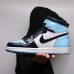 Air Jordan 1 High Mid AJ1 Running Shoes-White/Blue-857129