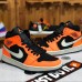 Air Jordan 1 MiD“Wolf Grey”AJ1 Running Shoes-Black/Orange-8985261