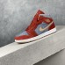 AIR JORDAN 1 MID AJ1 high Running Shoes-Red/Gray-6834664