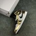 Air Jordan 1 AJ1 MID High Running Shoes-White/Gold-6475725