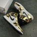 Air Jordan 1 AJ1 MID High Running Shoes-White/Gold-6475725