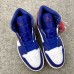 Air Jordan 1 AJ1 MID High Running Shoes-White/Navy Blue-2767142